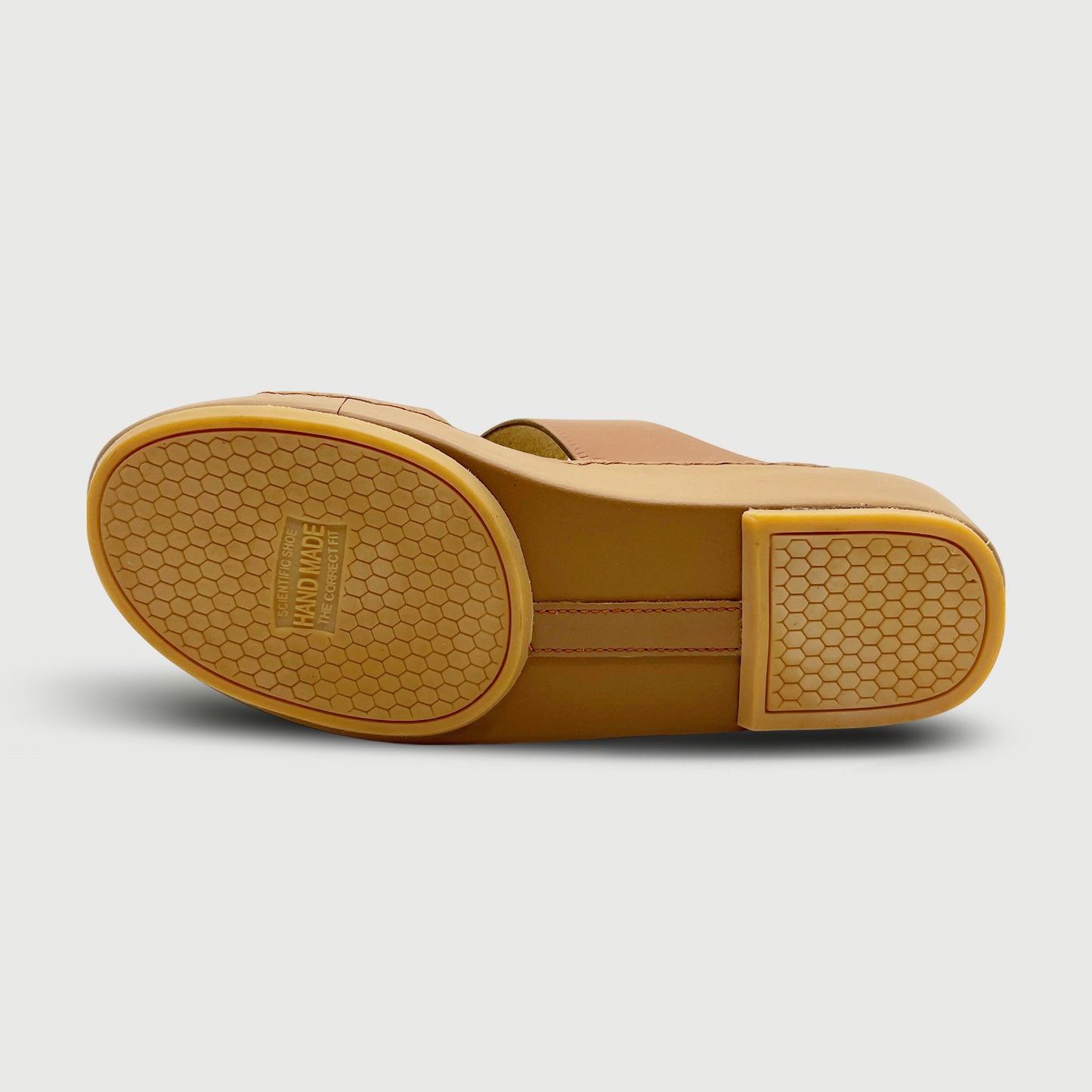 Marwas 2000 Buckle - Premium Tan Brown Cow Leather Arabic Slippers
