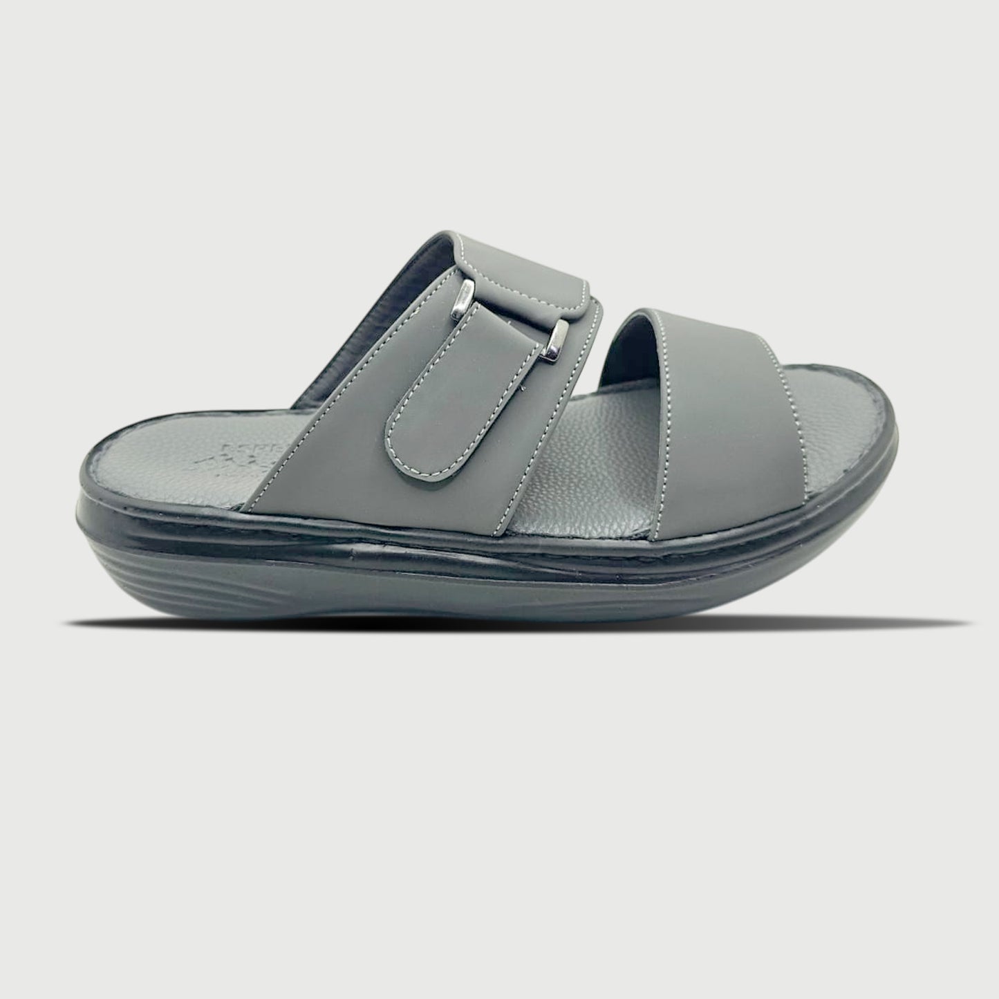 SPENZO Elegance - Dual Strap Comfort Slides (Art.738) - Grey