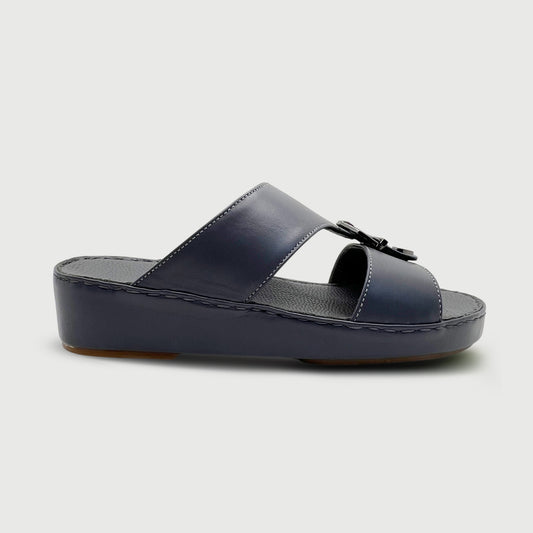 Premium Al Mandoos 125 Grey - Luxury Grey Cow Leather Arabic Slippers