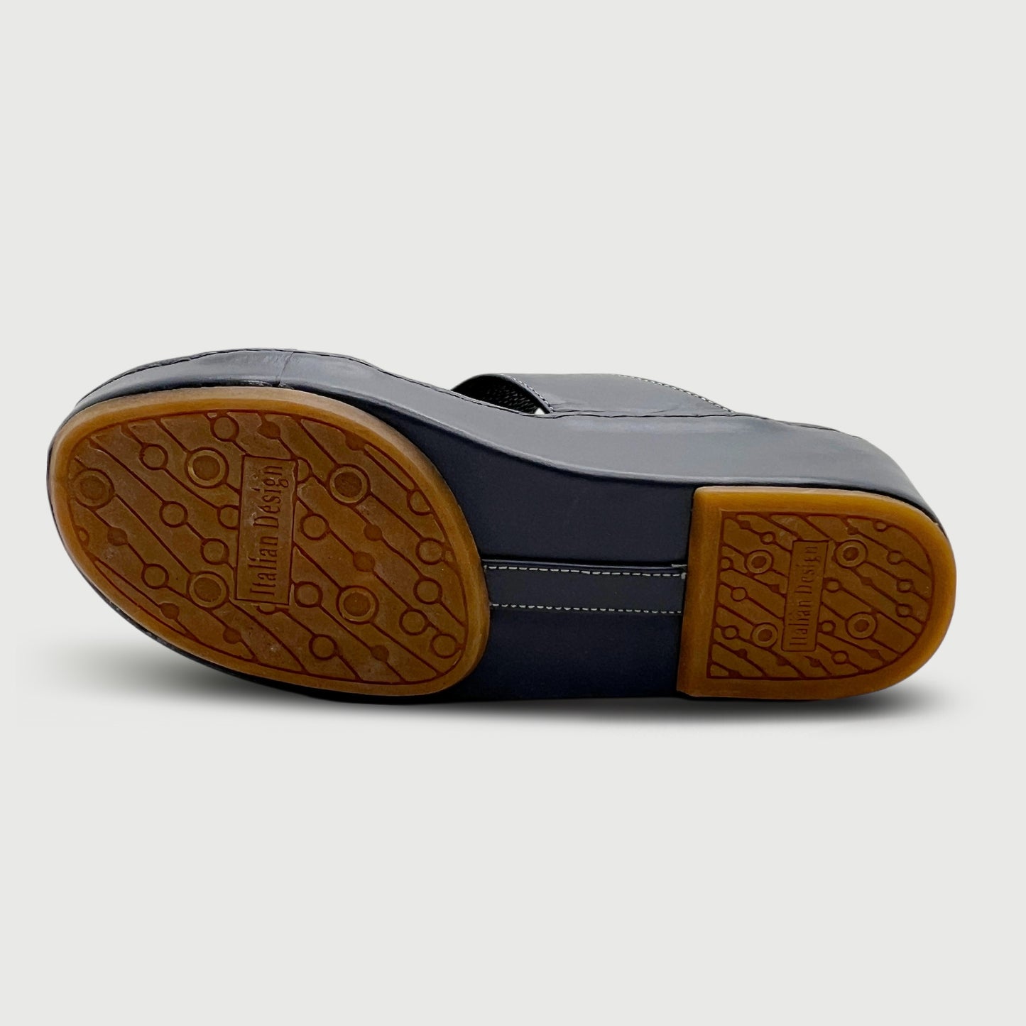 Premium Al Mandoos 125 Grey - Luxury Grey Cow Leather Arabic Slippers