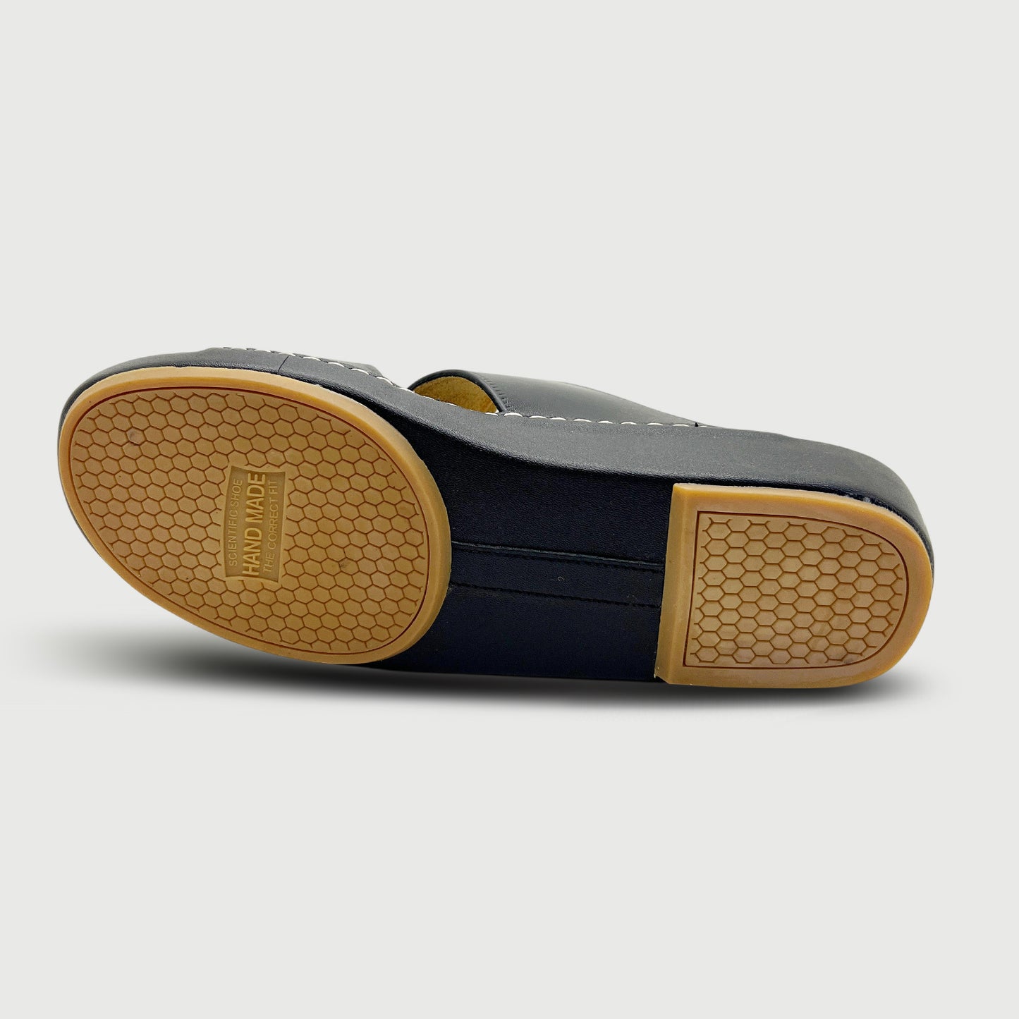 Marwas 2000 Buckle Black - Premium Black Cow Leather Arabic Slippers