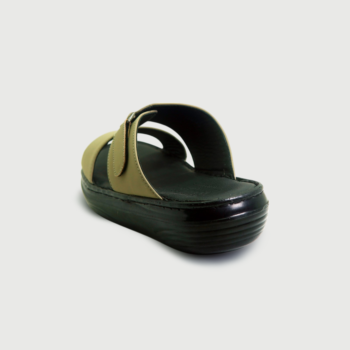 SPENZO Elegance - Dual Strap Comfort Slides (Art.738) - Light Olive