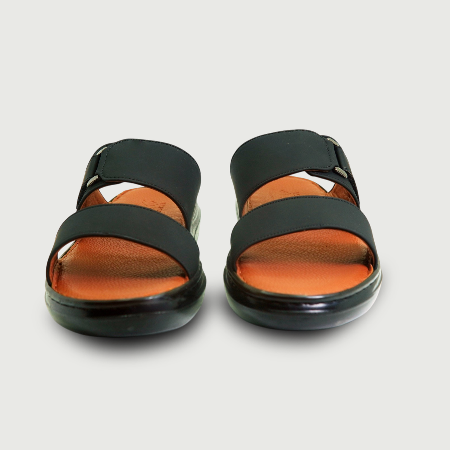 SPENZO Elegance - Dual Strap Comfort Slides (Art.738) - Black