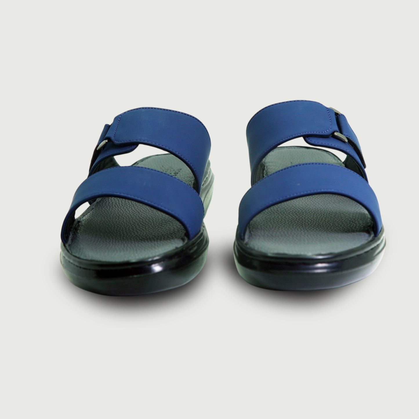 SPENZO Elegance - Dual Strap Comfort Slides (Art.738) - Navy Blue