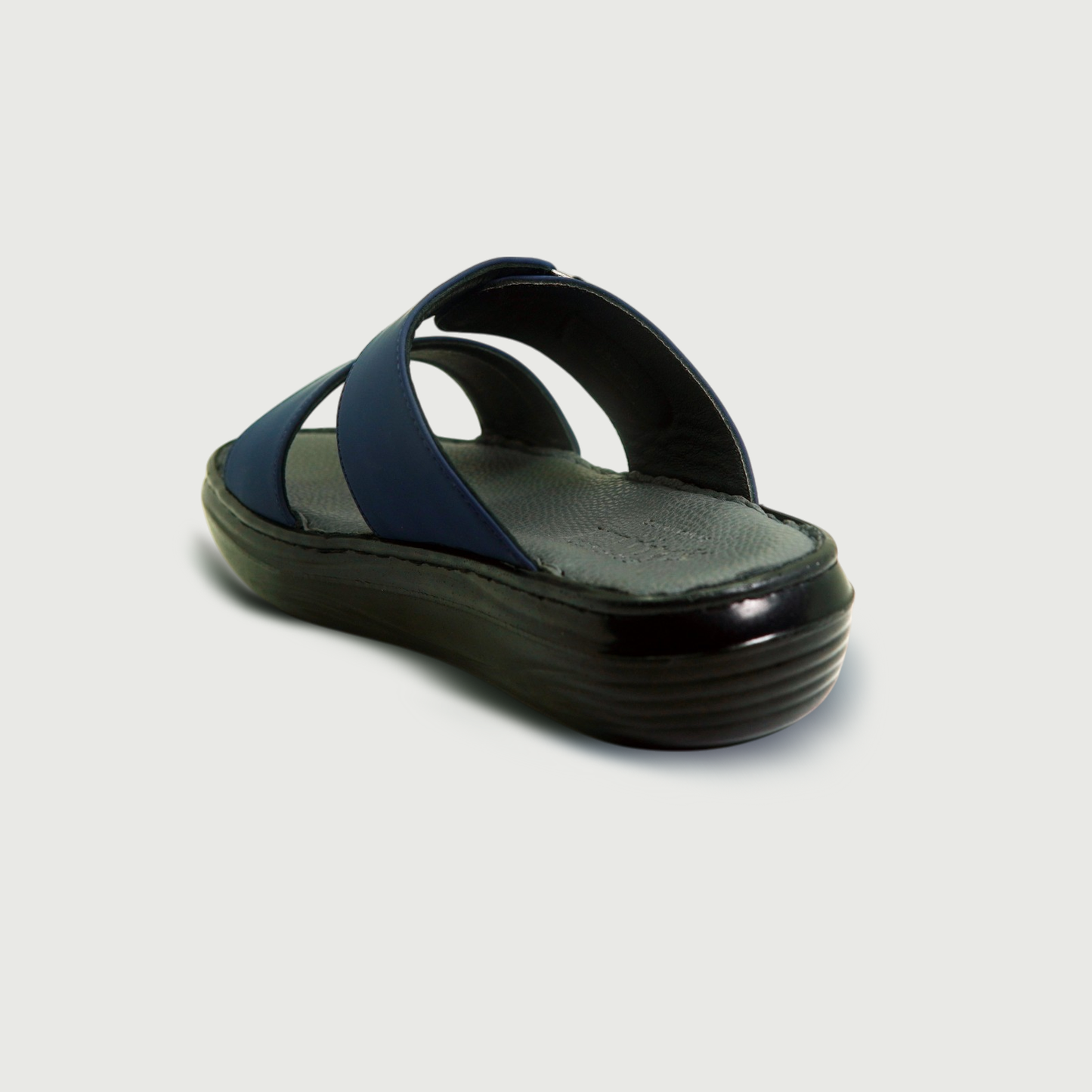 SPENZO Elegance - Dual Strap Comfort Slides (Art.738) - Navy Blue