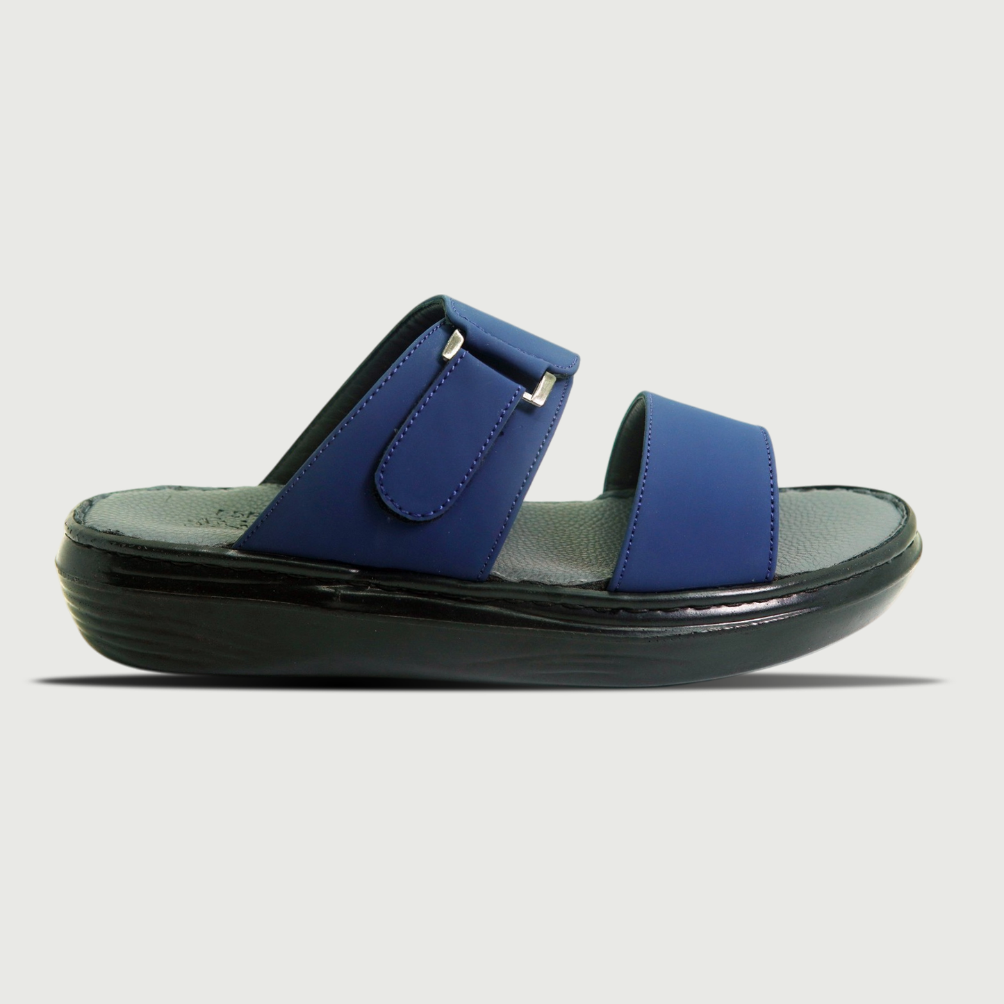 SPENZO Elegance - Dual Strap Comfort Slides (Art.738) - Navy Blue