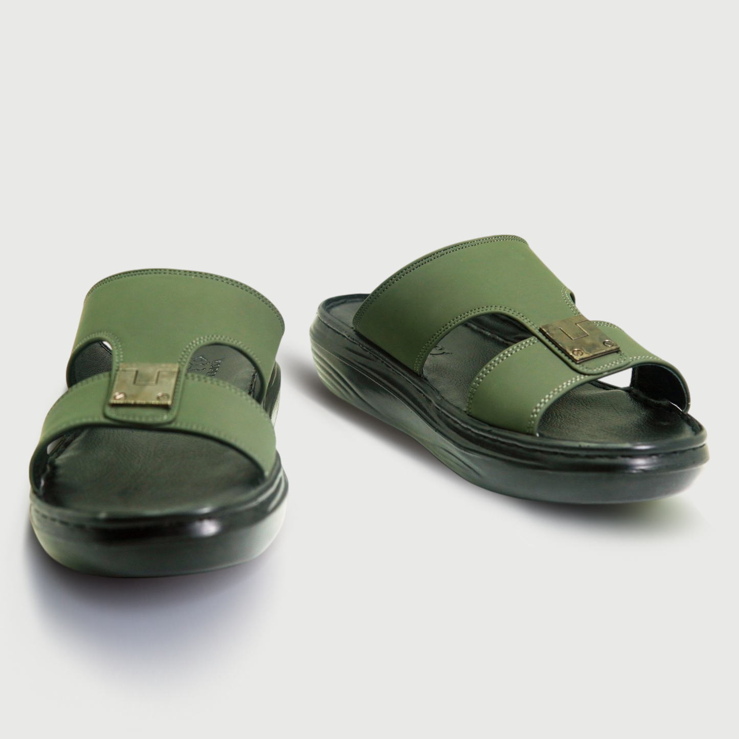 SPENZO - Art.736 "Modern Luxe Slides" - Olive Green