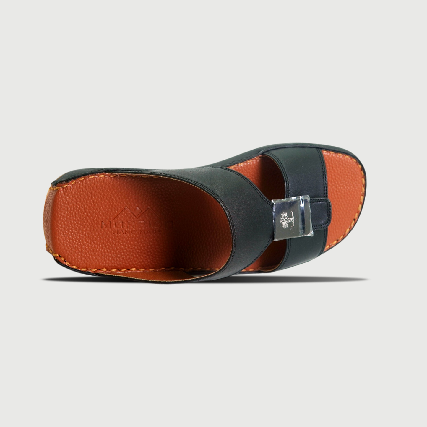 Morvito Classic Buckle Slides - Black & Tan