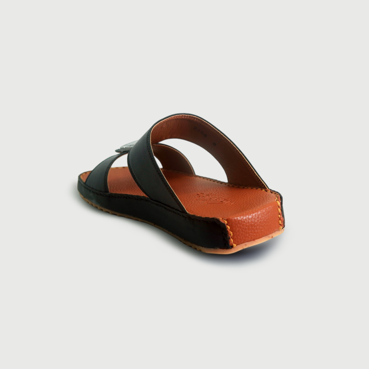 Morvito Classic Buckle Slides - Black & Tan