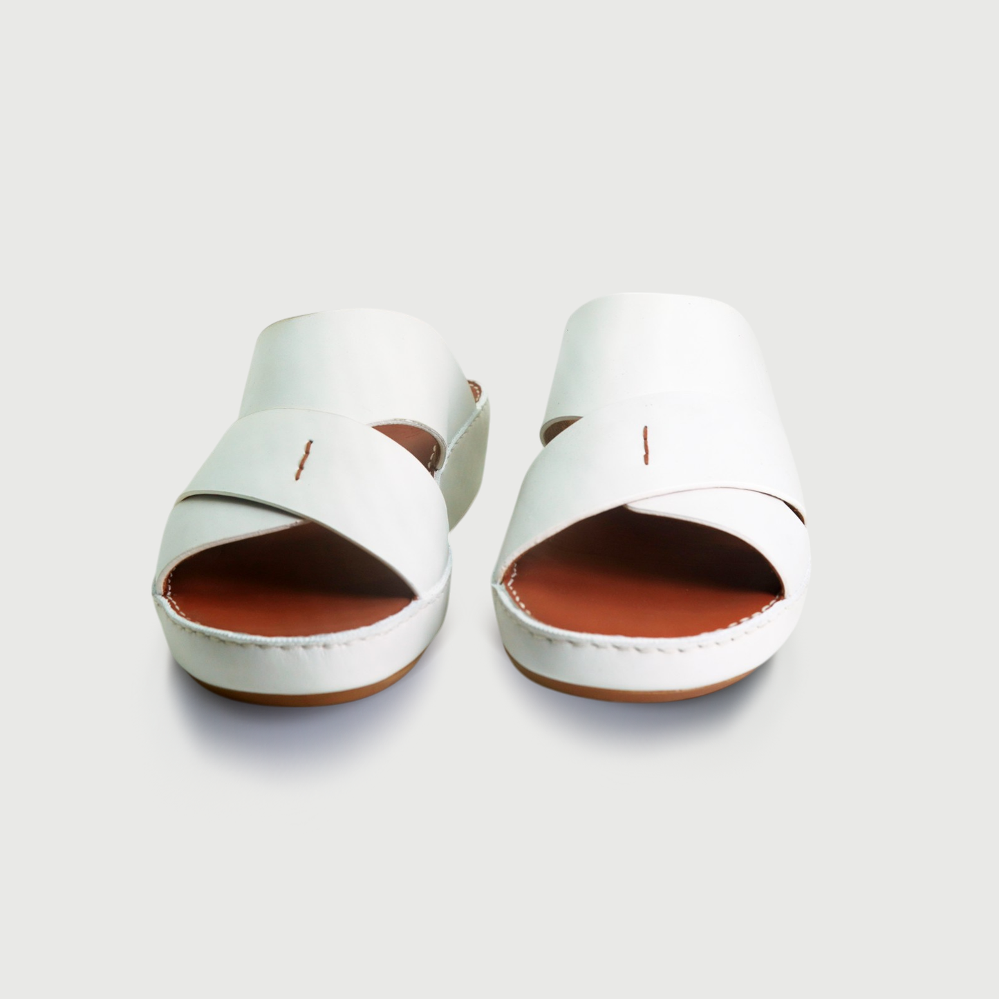 Zadoni Elite Comfort Slides (Z13) - Pure White(Cow Leather)